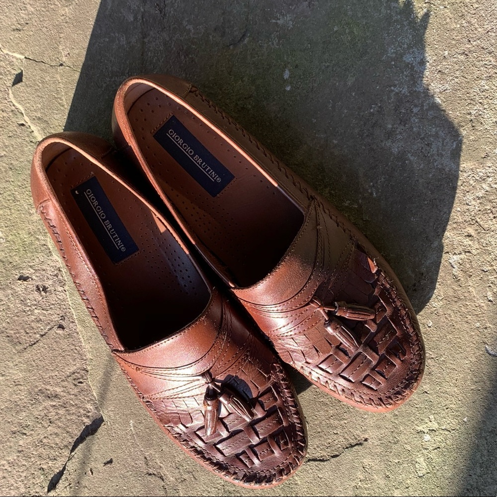 Giorgio Brutini men’s loafers with woven leather